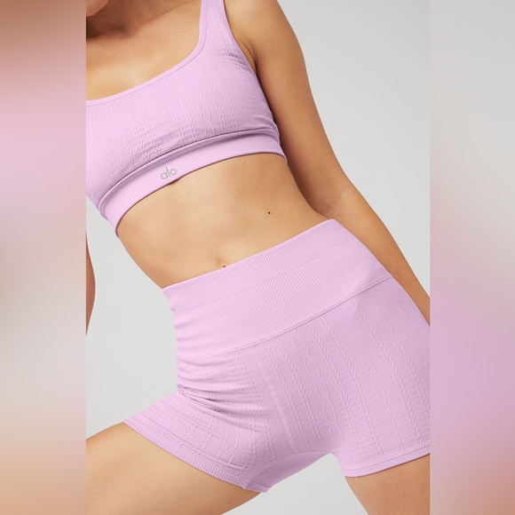 ALO yoga Seamless Cable Knit Bra - Picture 4 of 6